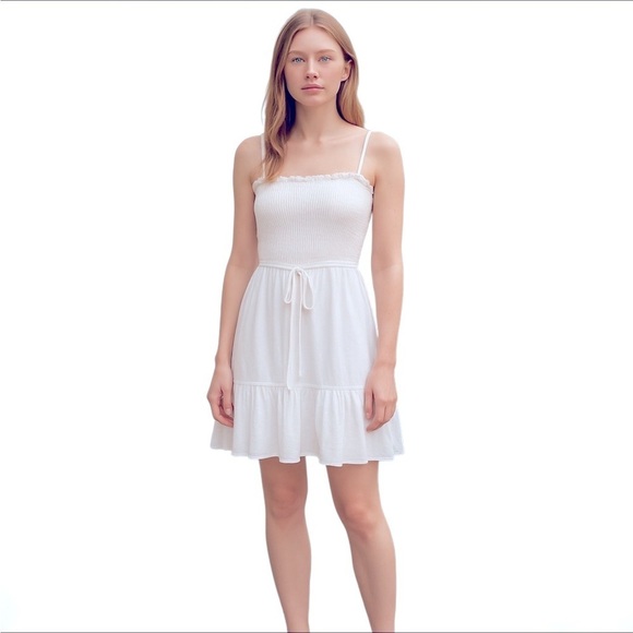 ROW•A White Smocked Bandeau Minidress X-LARGE NWT❤️ Garden Girl - Picture 4 of 11